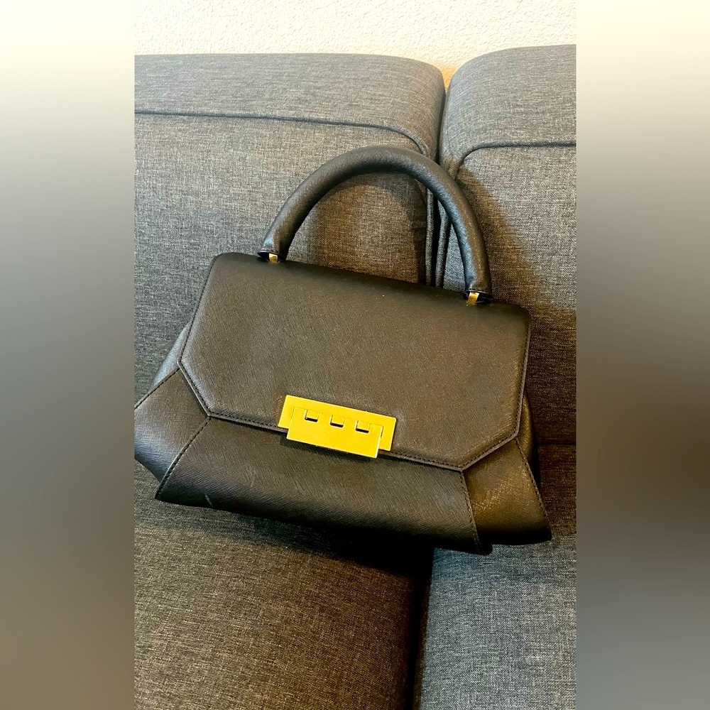 Zac Posen black elegant top handle bag